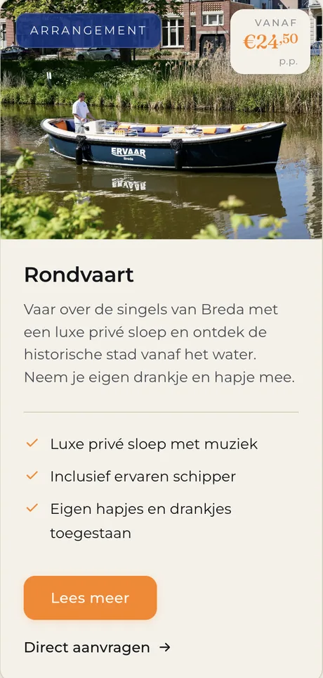 Arrangementkaart uit de site van Ervaar Breda